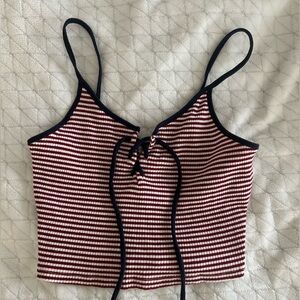 Charlotte Russe Striped Crop Top